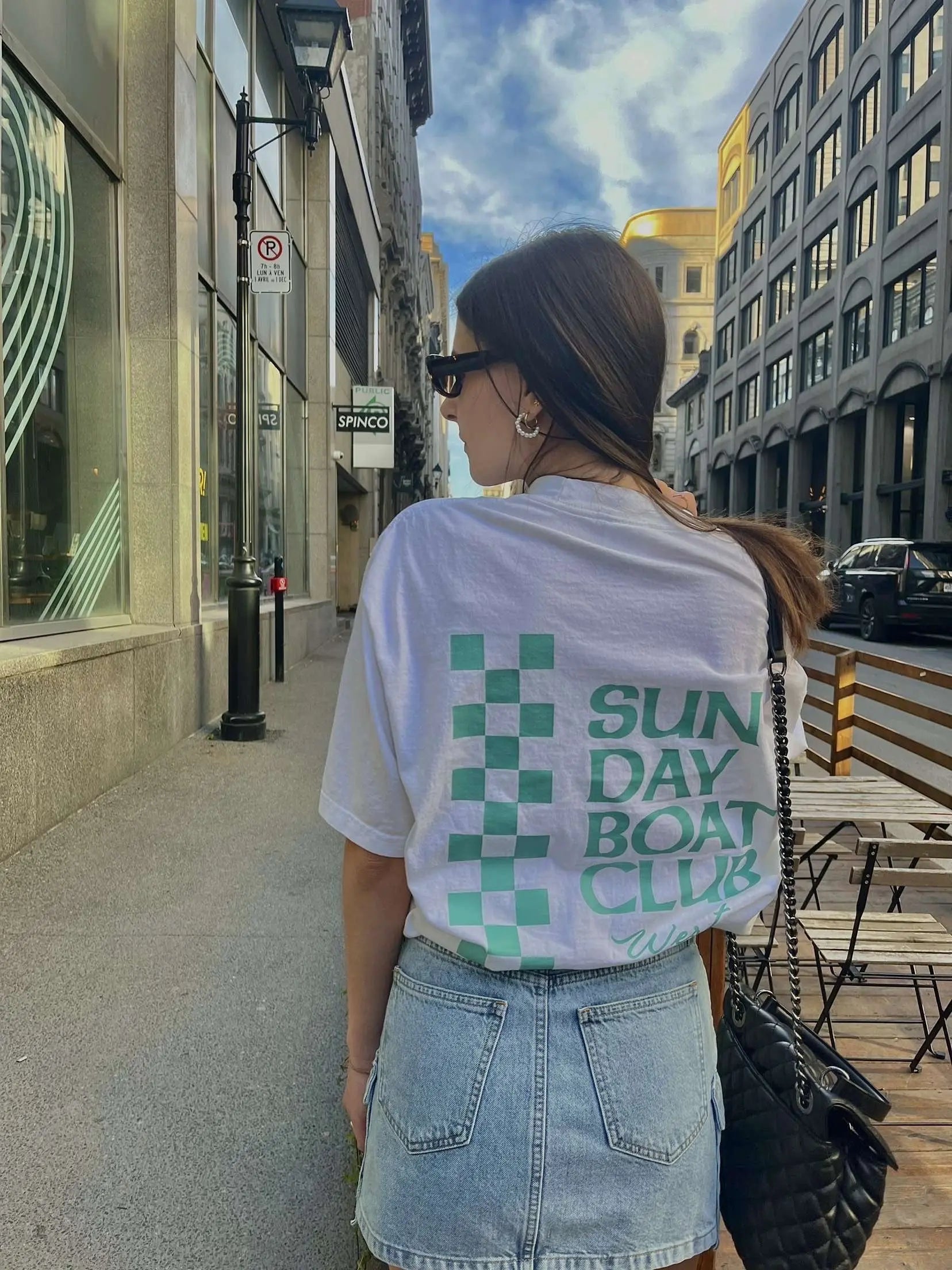 Oversize T-Shirt Lourd Turquoise West.