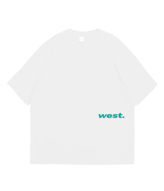 T-shirt lourd oversize Turquoise - West.