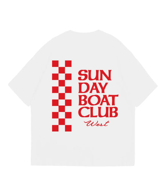 T-shirt lourd oversize Rouge - West.